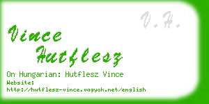 vince hutflesz business card